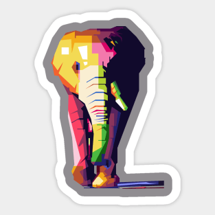 wpap elephant artwork Sticker